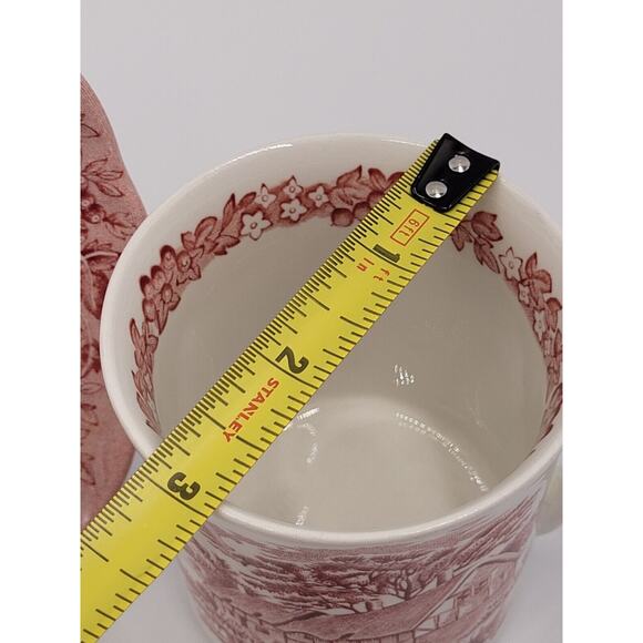 JG Meakin Teacup Saucer Romantic England Anne Hathaway Ironstone China Red Vtg - Picture 4 of 16